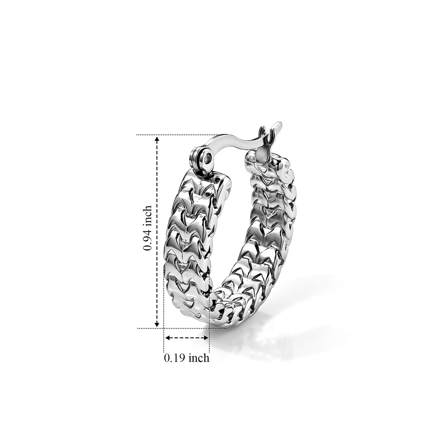 Byzantine Weave Earrings in Stainless Steel