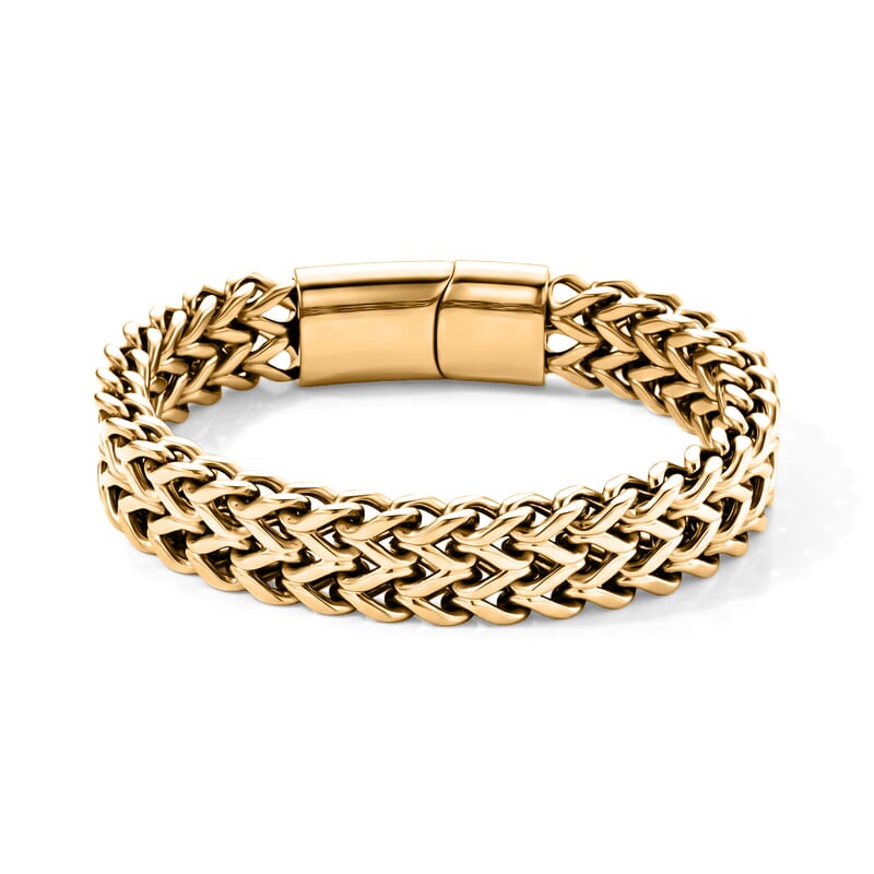 Byzantine Weave Bracelet in Stainless Steel (7.50 In)