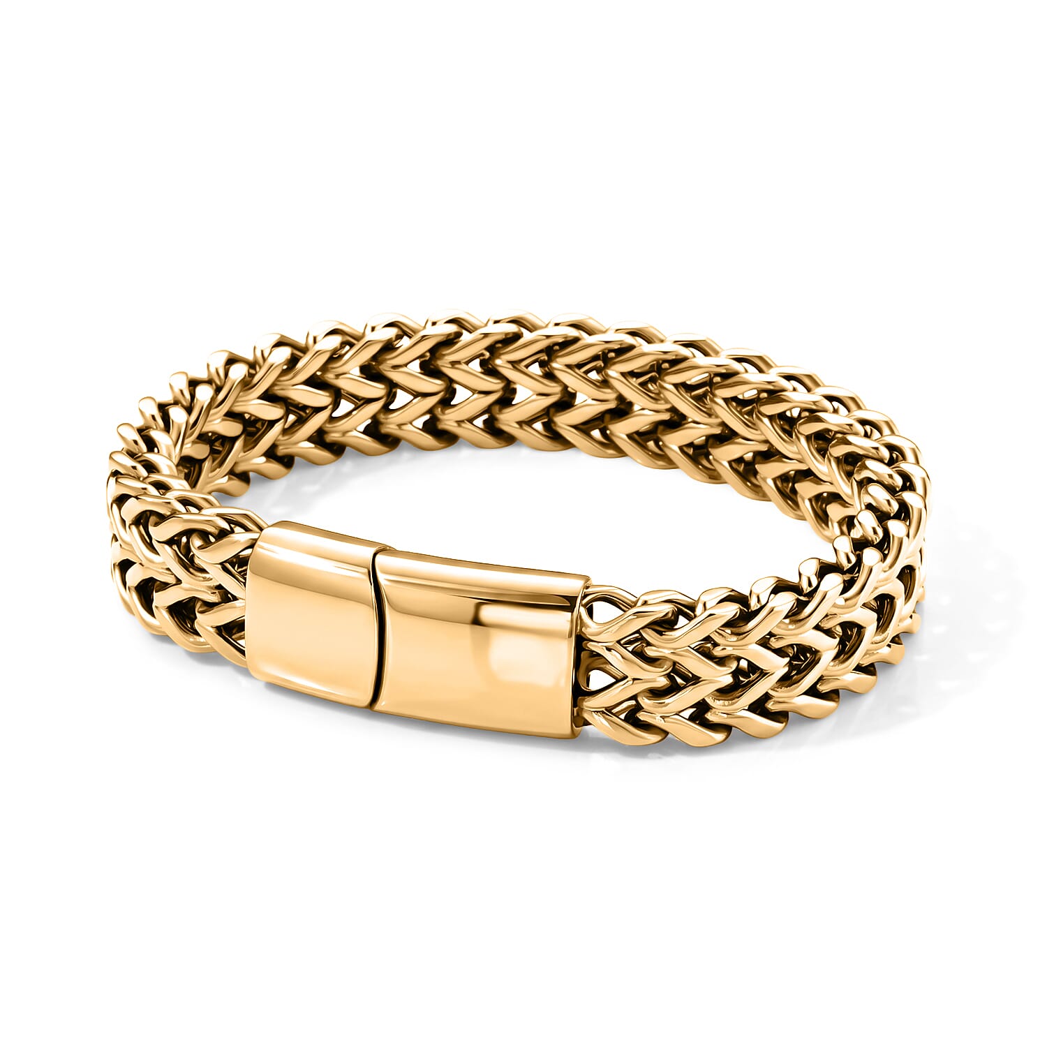 Byzantine Weave Bracelet in Stainless Steel (7.50 In)