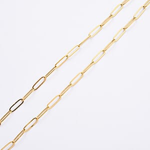 Paperclip Chain Necklace (22-24 Inches) in ION Plated YG Stainless Steel