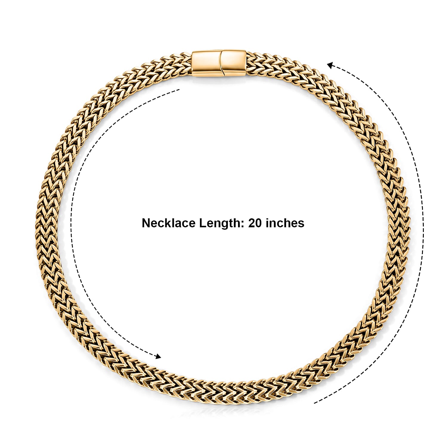 Byzantine Weave Necklace in ION Plated YG Stainless Steel 20 Inches