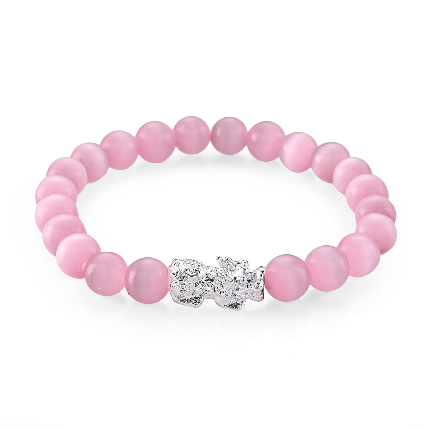 Lab Created Cat's Eye 65.00 ctw Bracelet in Sterling Silver (6.00-6.50In)