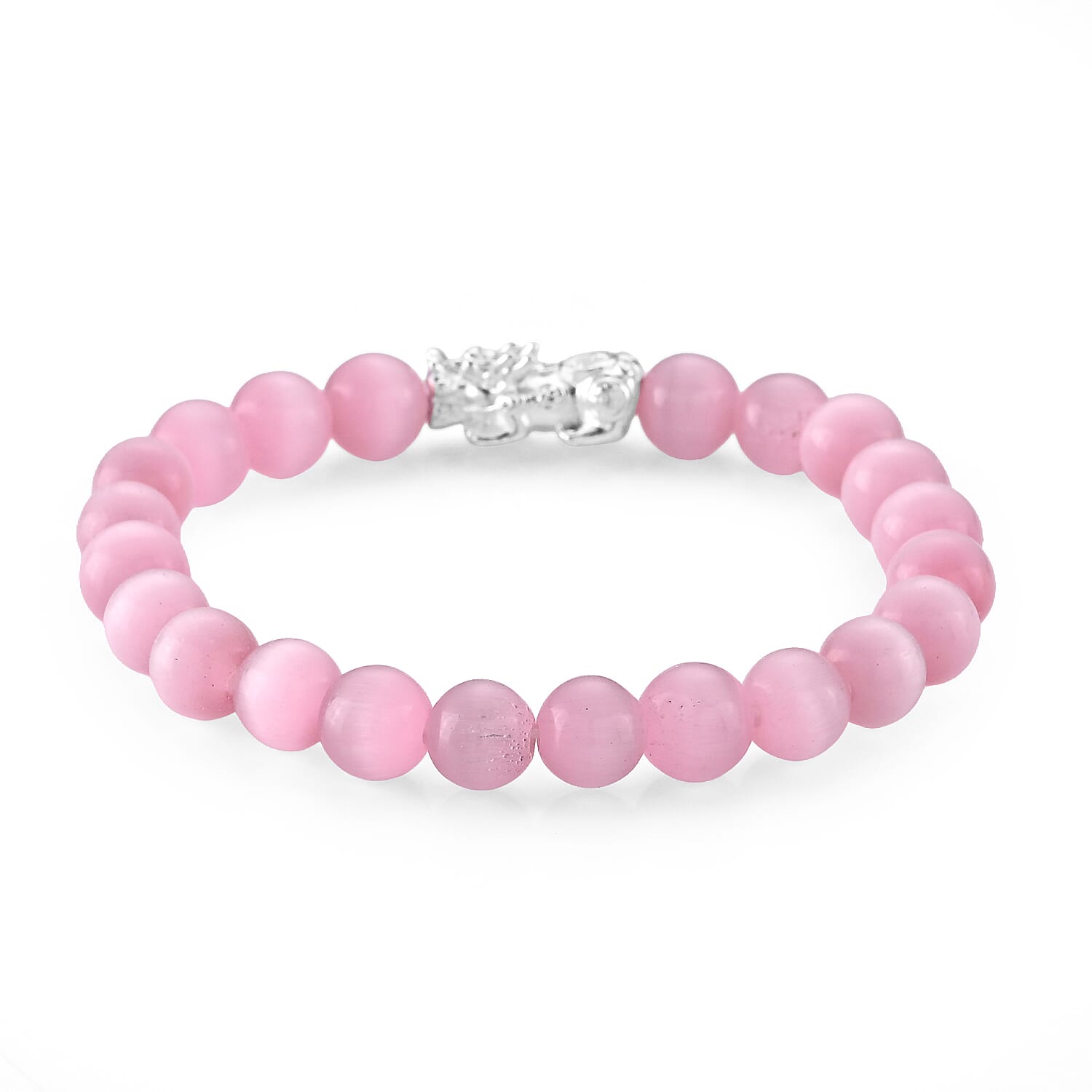 Lab Created Cat's Eye 65.00 ctw Bracelet in Sterling Silver (6.00-6.50In)