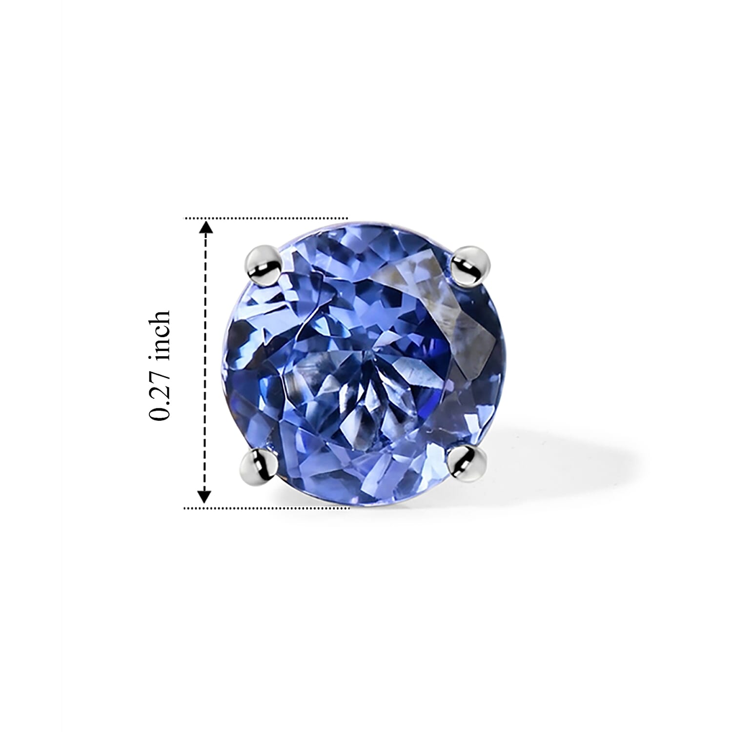 Luxoro Premium Tanzanite 1.80 ctw Stud Earrings in 10K White Gold