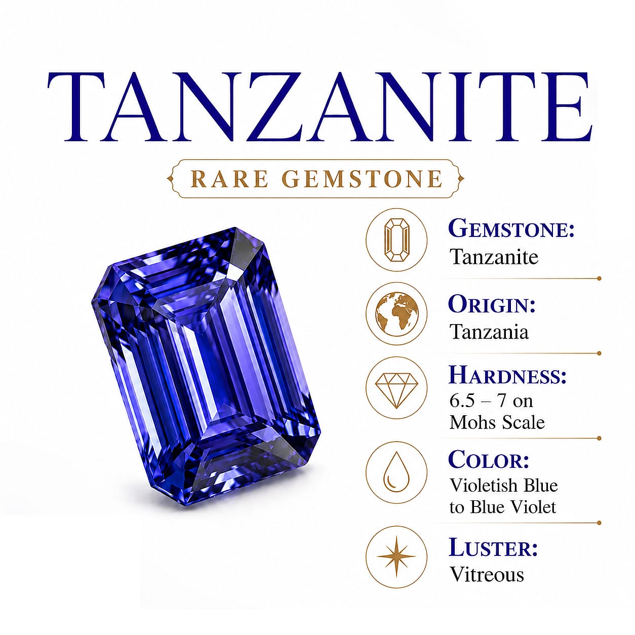 Luxoro Premium Tanzanite 1.80 ctw Stud Earrings in 10K White Gold