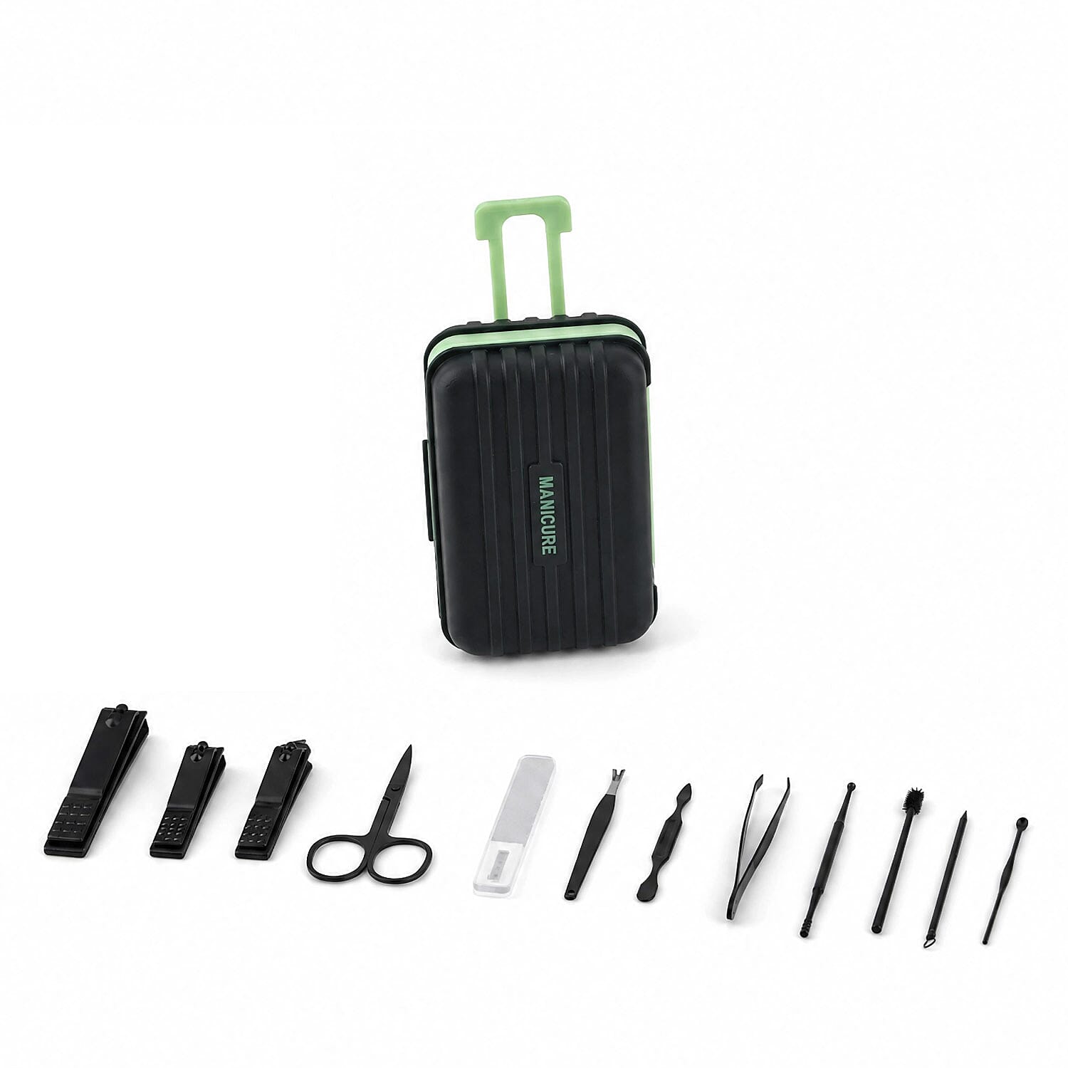 Livmore Green Stainless Steel 12pcs Manicure Set - Pink