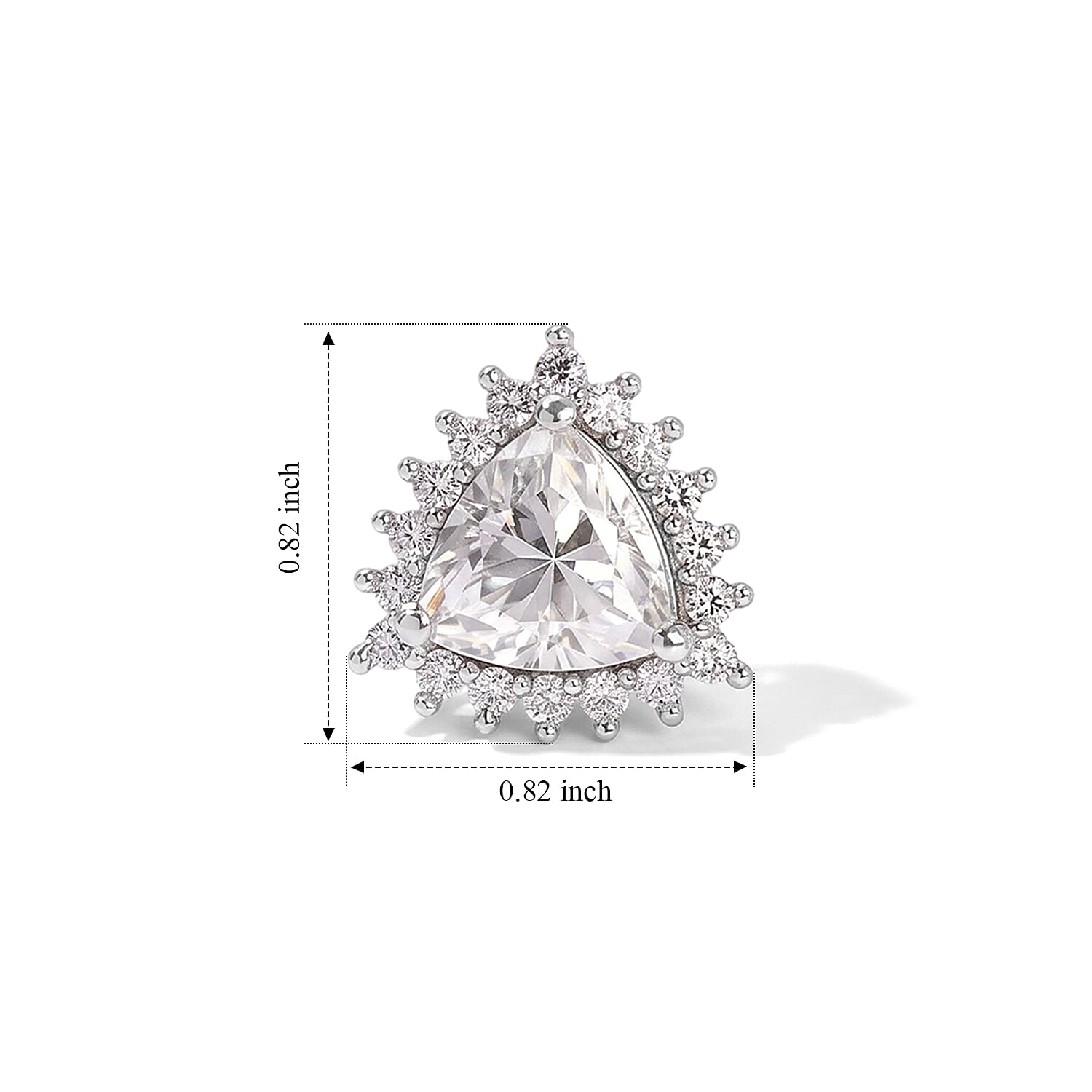 EverTrue Moissanite 2.85 ctw Cluster Earrings in Platinum Bond