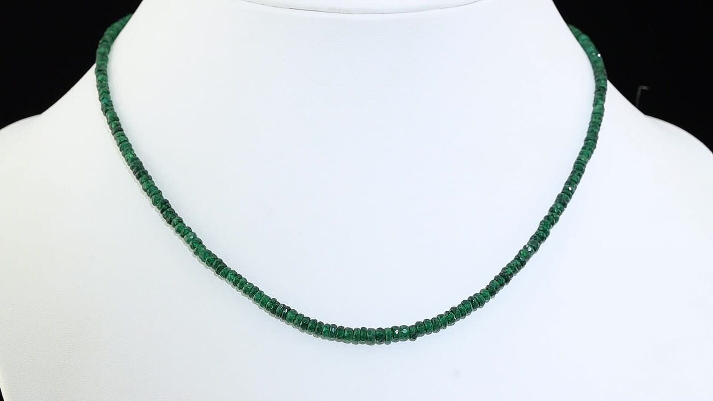 Rhapsody 950 Platinum  AAAA  Tsavorite Garnet  Necklace (Size - 18) ,  Platinum Wt. 1.3 g 56.26 ctw.
