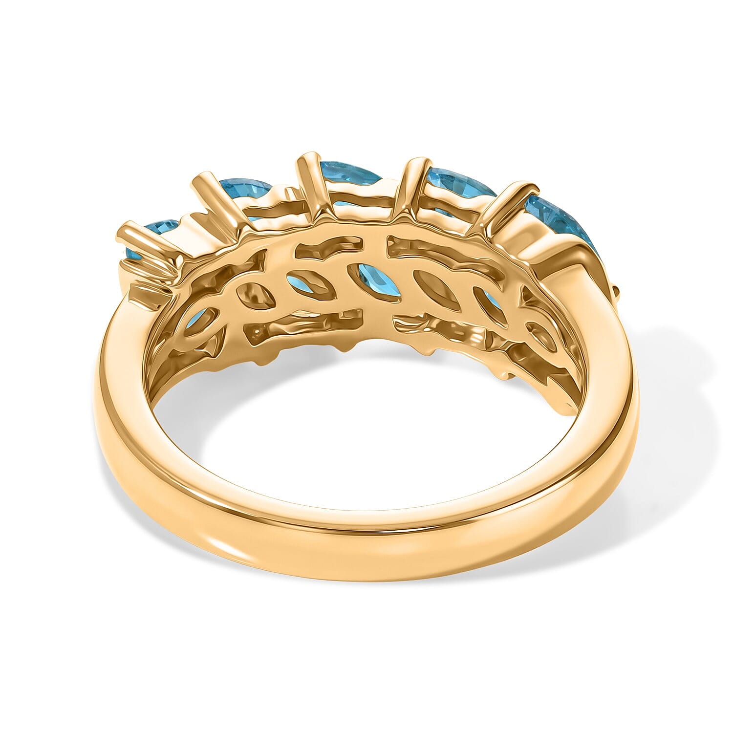 EverTrue Malgache Neon Apatite 1.50 ctw Ring in 18K YG Plated (Size 7.0)