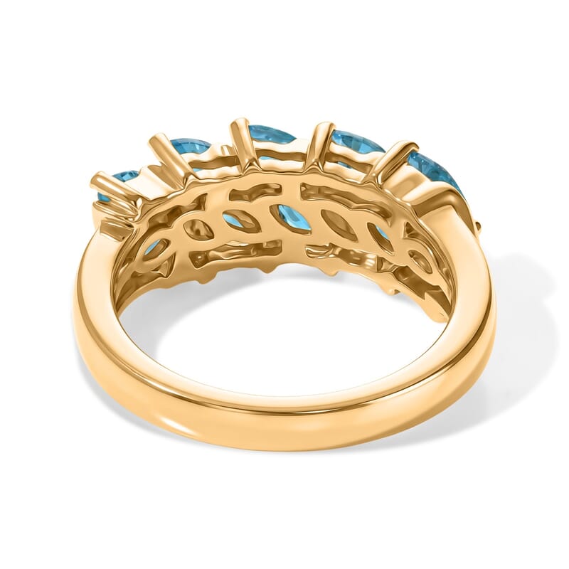 EverTrue Malgache Neon Apatite 1.50 ctw Ring in 18K YG Plated (Size 7.0)