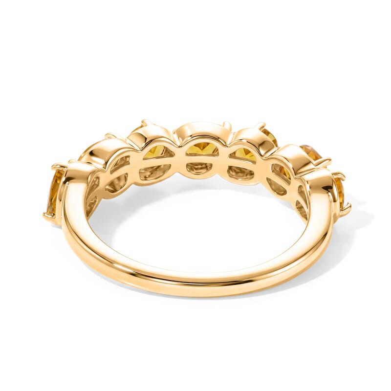 EverTrue Yellow Opal 0.75 ctw Band Ring in 18K YG Plated (Size 7.0)