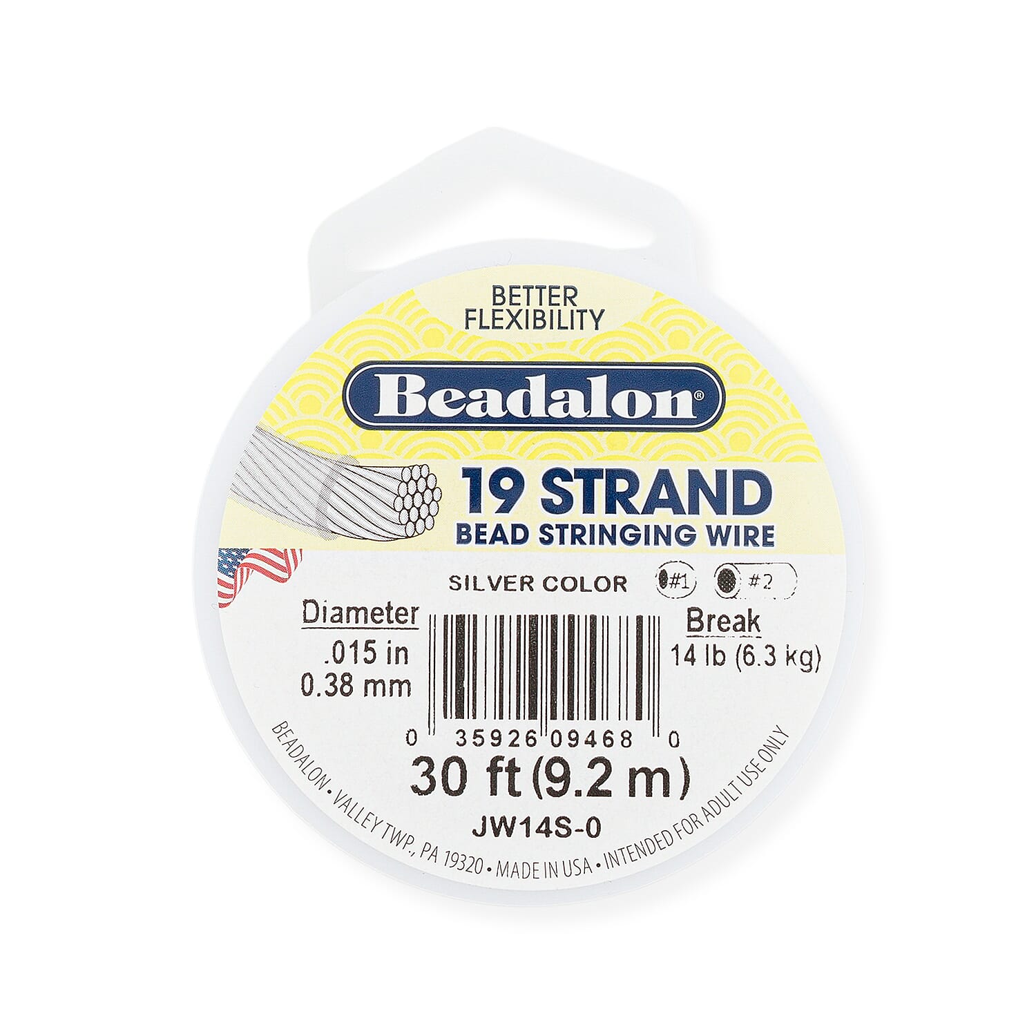GCS 19 Strand Silver Clear Beadalon