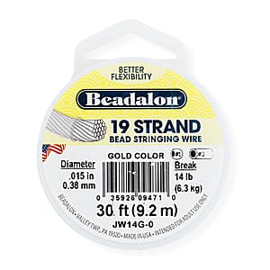 GCS Beadalon 19 Strand Gold 0.38Mm