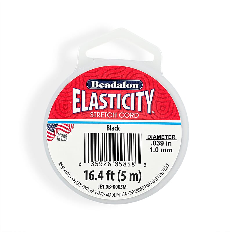 GCS Elasticity 1Mm Black Cord