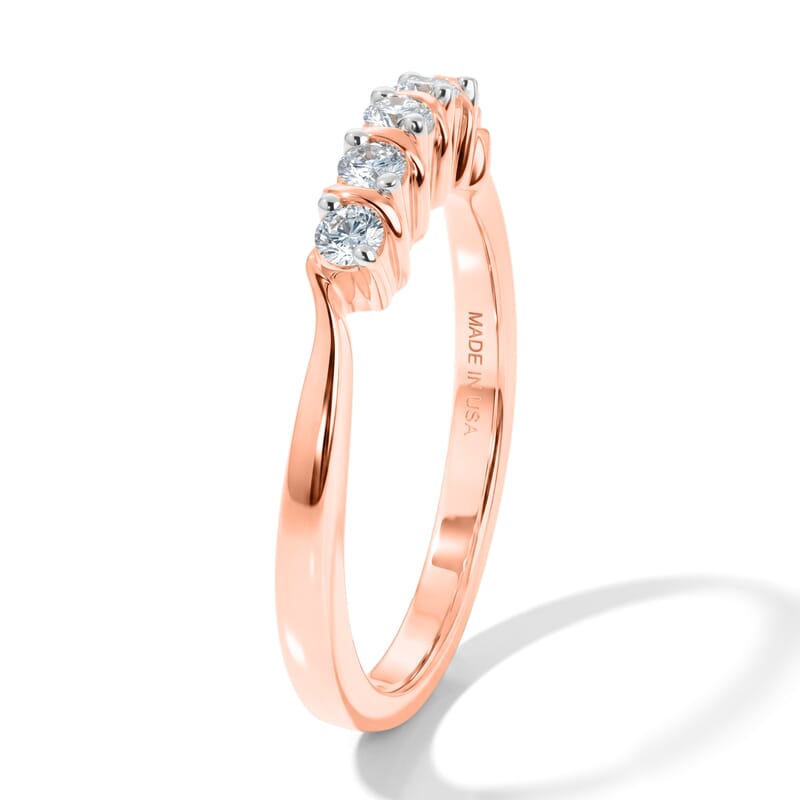 Luxuriant Lab Grown Diamond G-H SI 0.25 ctw Ring in 18K Vermeil Rose Gold Over Sterling Silver (Size 5.0)