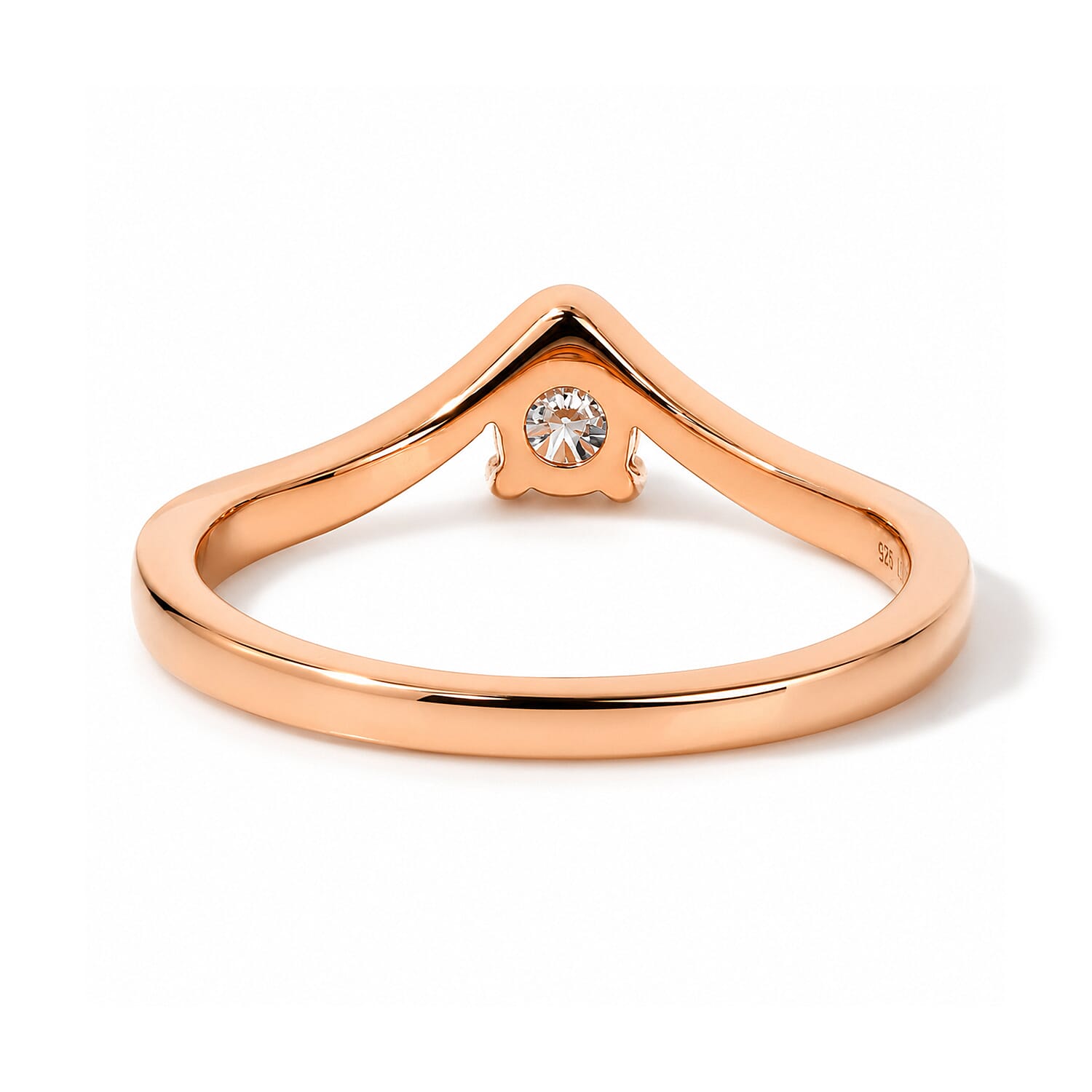 Luxuriant Lab Grown Diamond G-H SI 0.25 ctw Ring in 18K Vermeil Rose Gold Over Sterling Silver (Size 5.0)