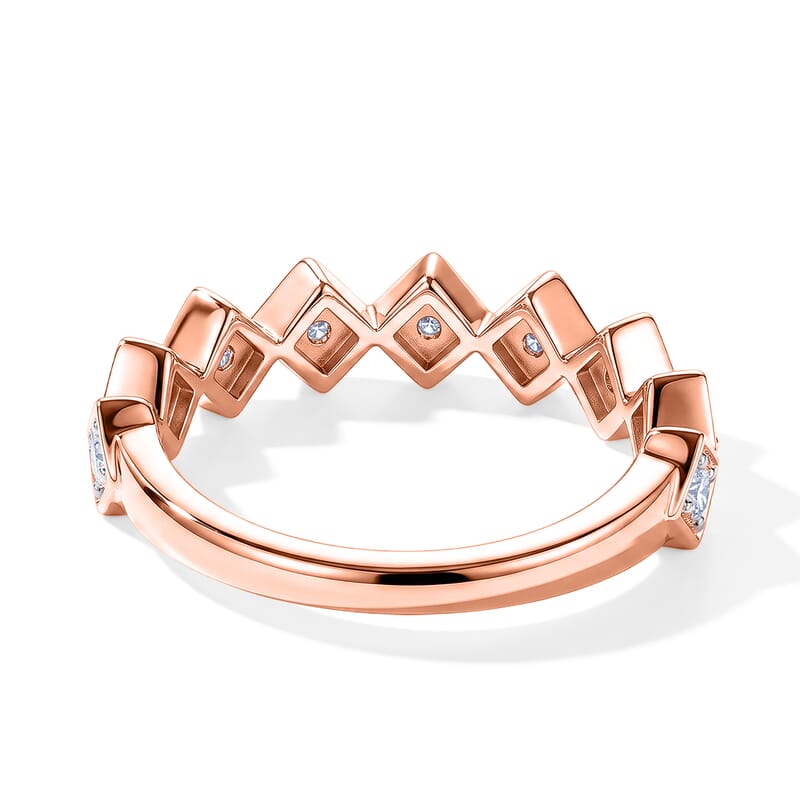 Luxuriant Lab Grown Diamond G-H SI 0.25 ctw Ring in 18K Vermeil Rose Gold Over Sterling Silver (Size 5.0)