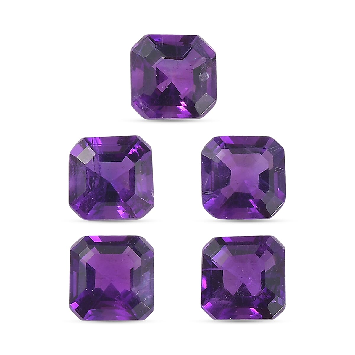 AA African Amethyst Set of 5 (Oct 4x4 mm) 1.37 ctw