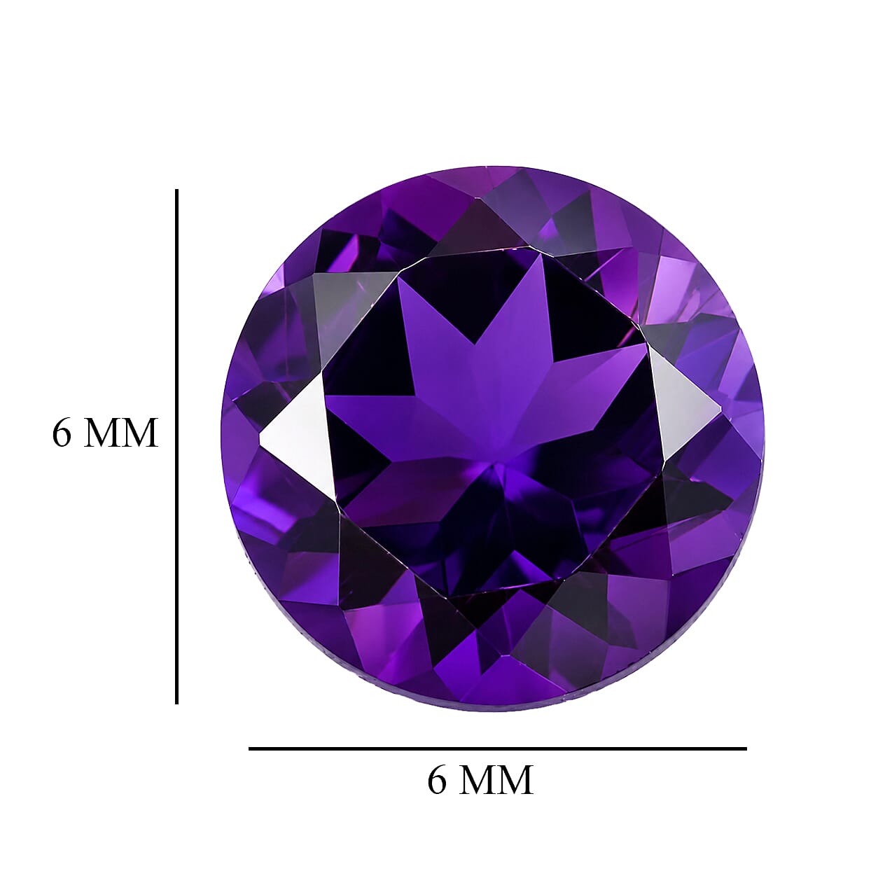 AAA Moroccan Amethyst (Rnd 6 mm) 0.64 ctw
