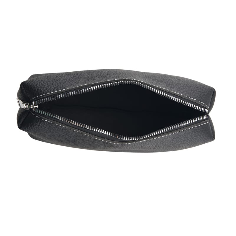 La Marey Black Embossed Brand Genuine Leather Set of 2 Handbag
