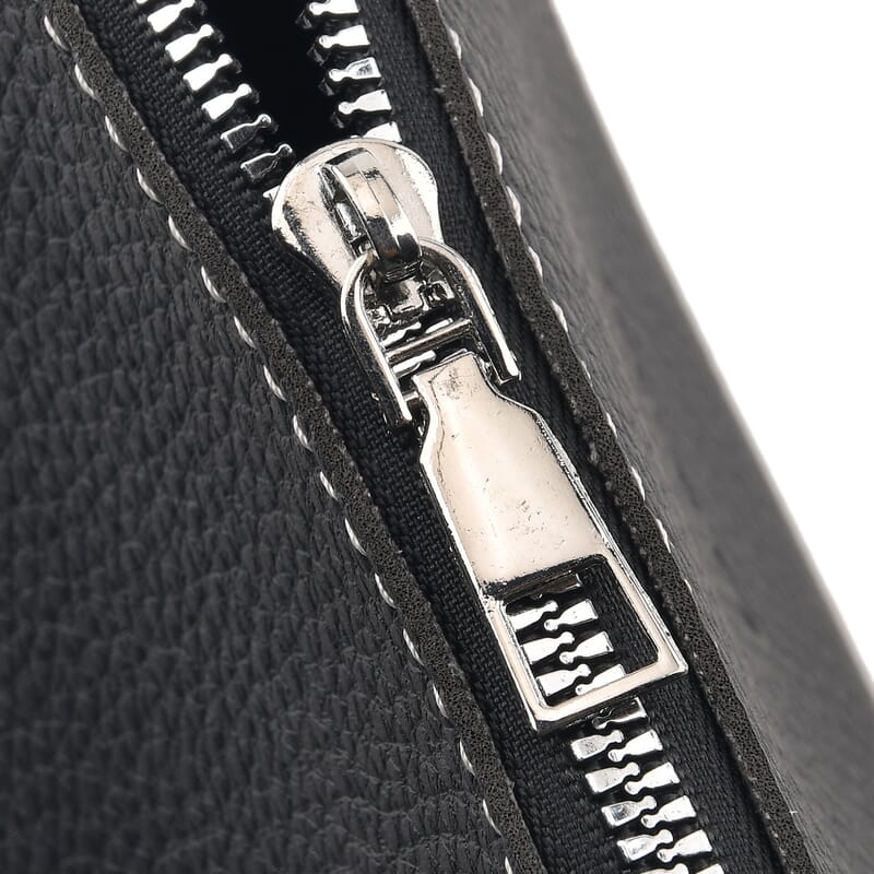 La Marey Black Embossed Brand Genuine Leather Set of 2 Handbag