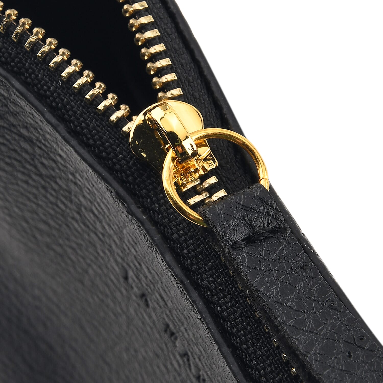 La Marey Black Genuine Leather Embossed Brand Wallet