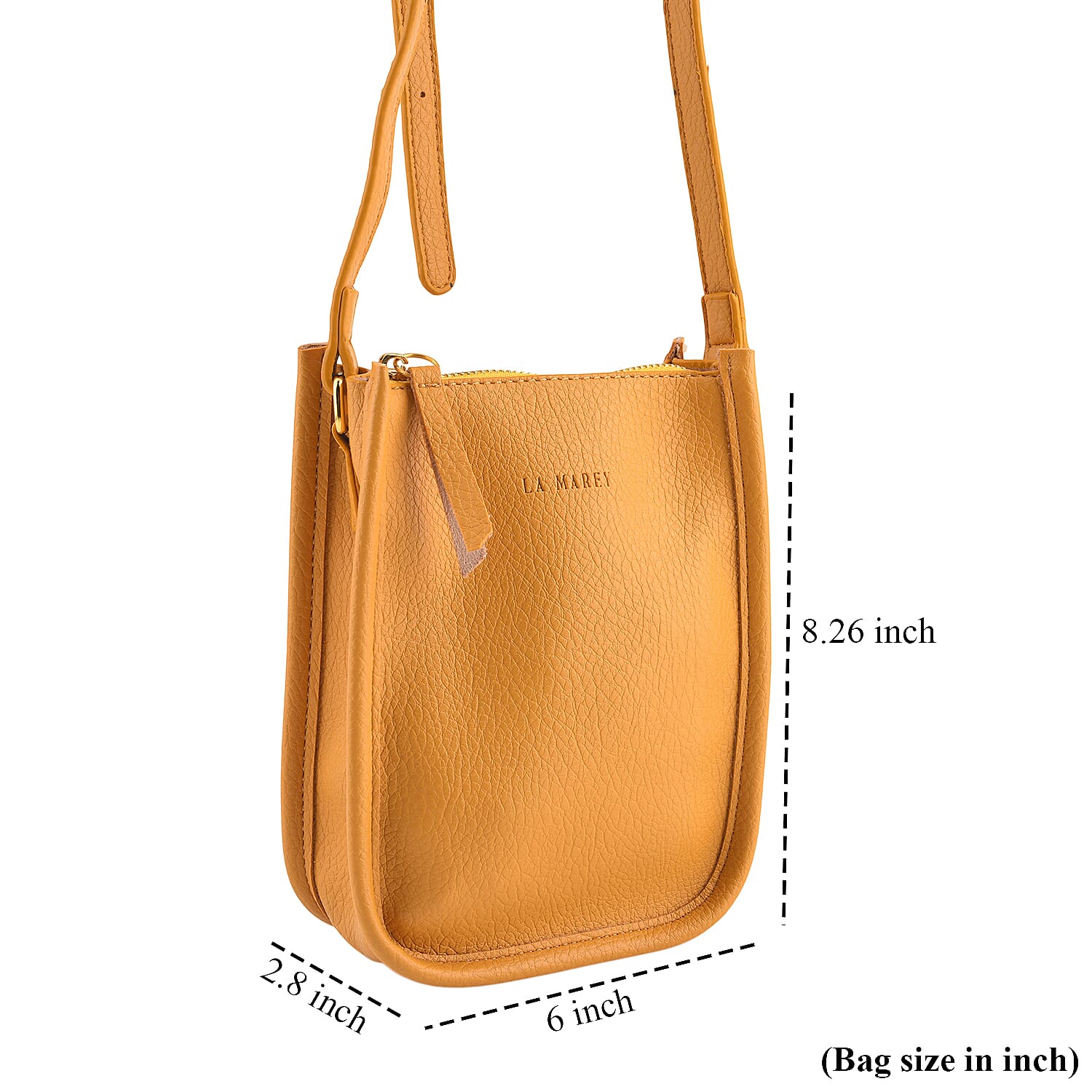 La Marey Yellow Genuine Leather Embossed Brand Wallet
