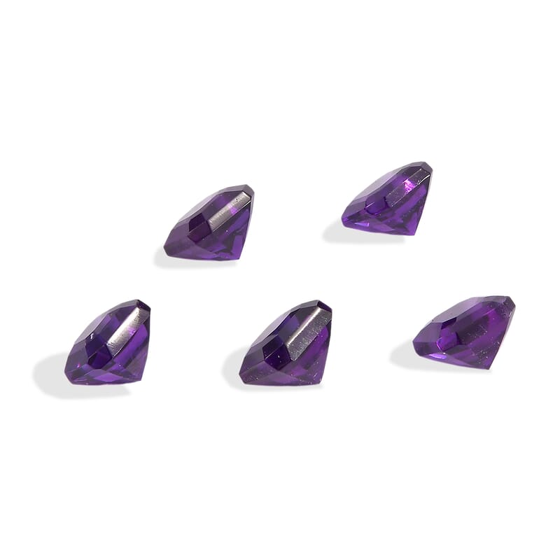 AAA African Amethyst Set of 5 (Oct 4x4 mm) 1.59 ctw