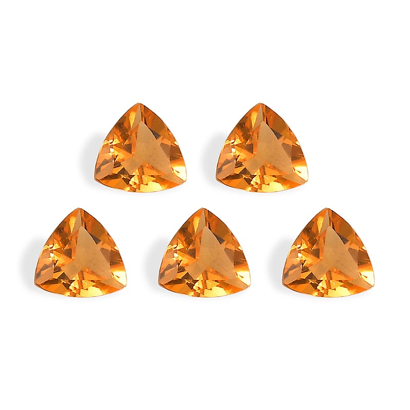 Fire Opal Set of 5 (Trl 4 mm) 0.70 ctw