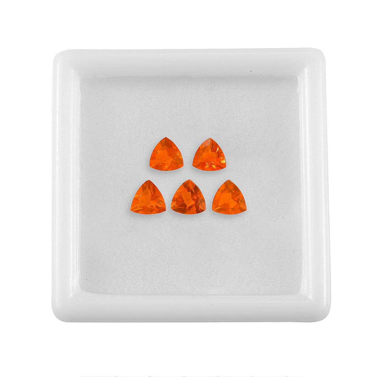 AA Fire Opal Set of 5 (Trl 4 mm) 0.71 ctw