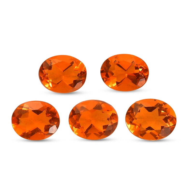 AA Fire Opal Set of 5 (Ovl 5x4 mm) 1.06 ctw