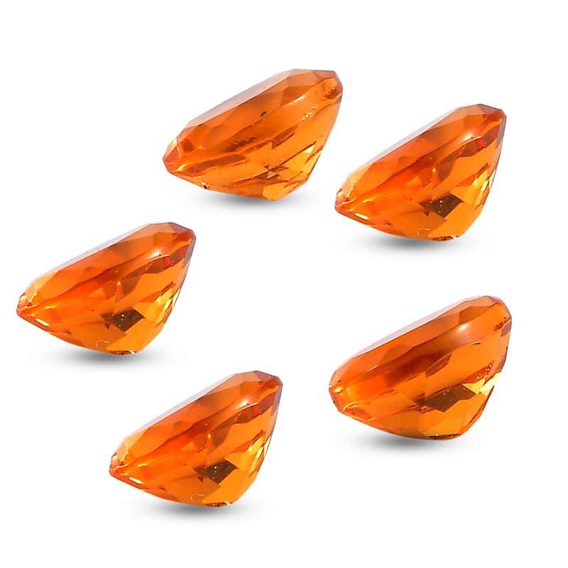 AA Fire Opal Set of 5 (Ovl 5x4 mm) 1.06 ctw