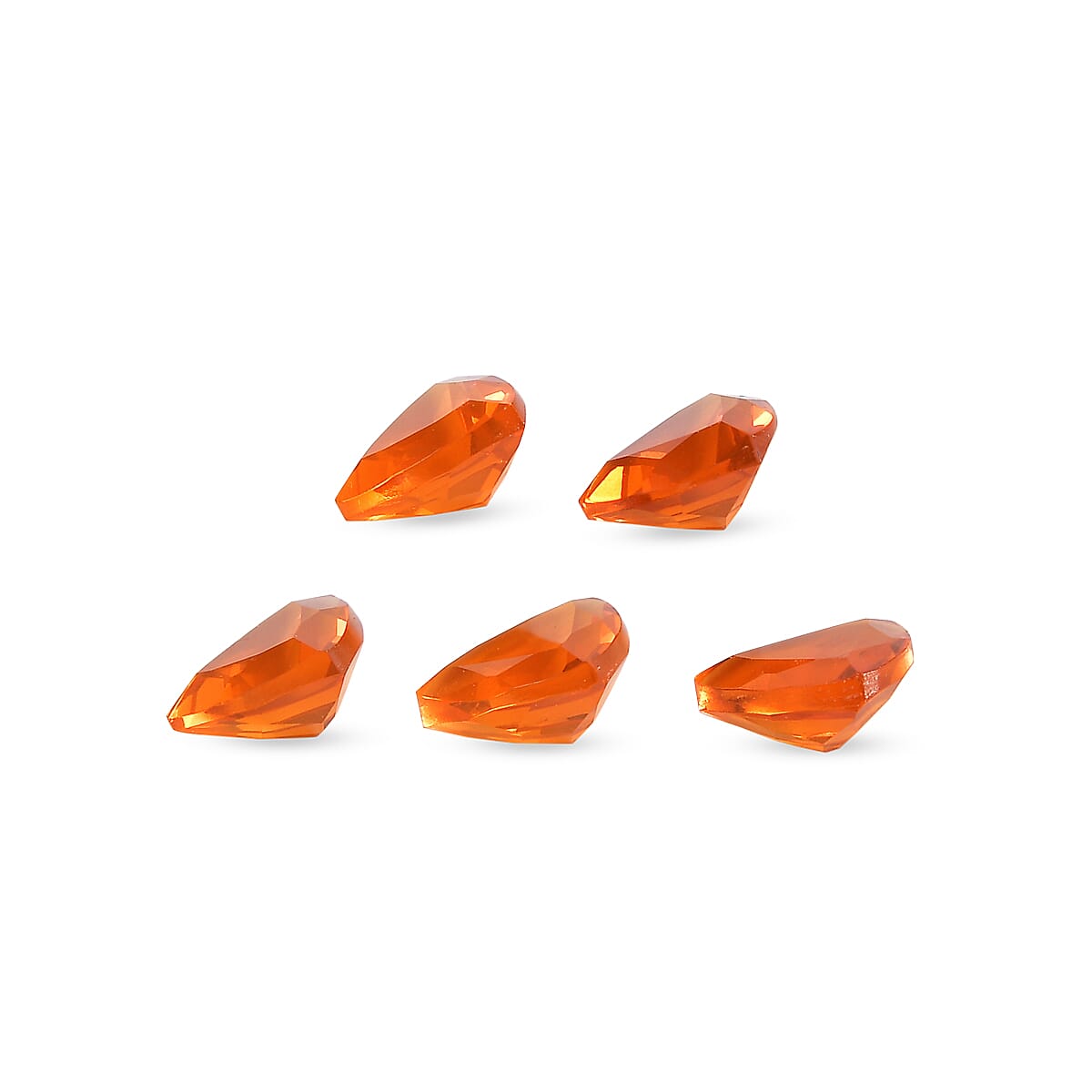 AAA Fire Opal Set of 5 (Trl 5 mm) 1.27 ctw