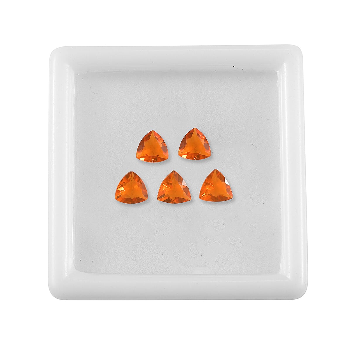 AAA Fire Opal Set of 5 (Trl 5 mm) 1.27 ctw