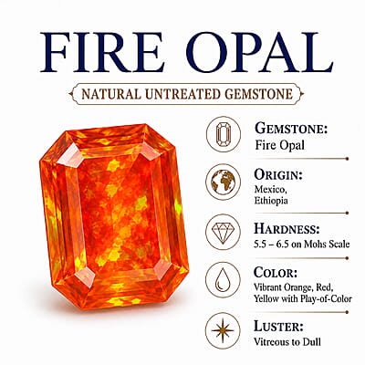 AA Fire Opal Set of 5 (Mrq 5x2.5 mm) 0.41 ctw