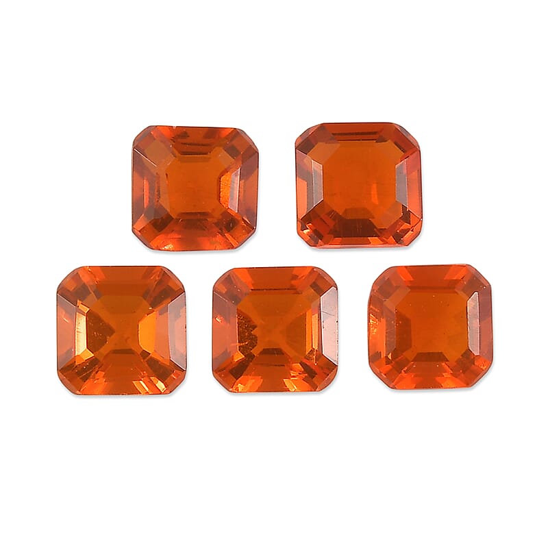 AAA Fire Opal Set of 5 (Oct 4x4 mm) 0.96 ctw