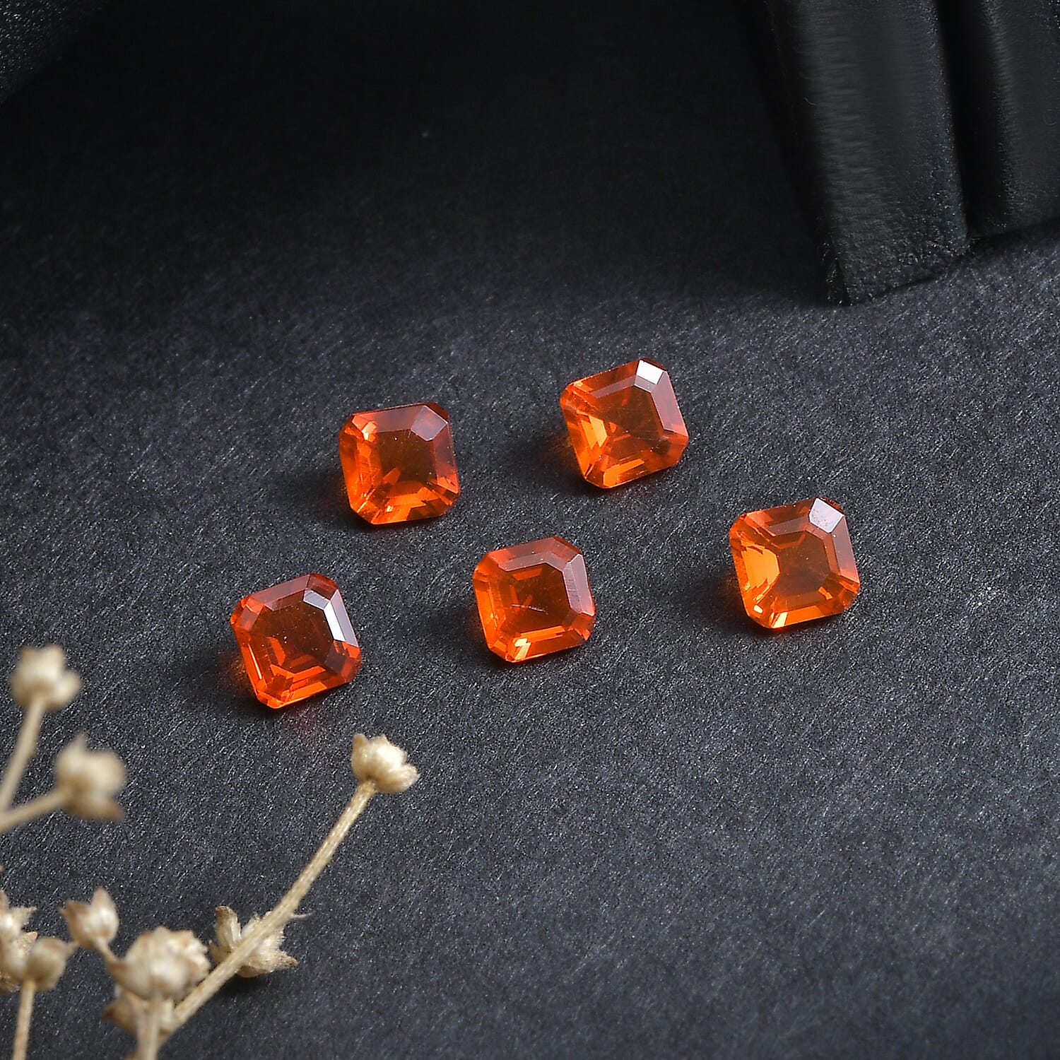AAA Fire Opal Set of 5 (Oct 4x4 mm) 0.96 ctw