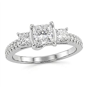 Princess Cut Luxuriant Lab Grown Diamond VS2 1.25 ctw Ring in 950 Platinum (Size  9.5)  4.65 Grams