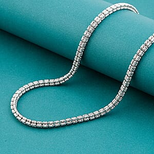Italian Diamond-cut ICE Chain Necklace in Sterling Silver 28.0 Grams 20 Inches 
