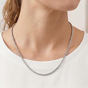 Italian Franco Chain Necklace in Sterling Silver 9.70 Grams 20 Inches 