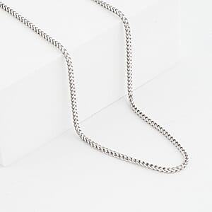 Italian Franco Chain Necklace in Sterling Silver 10.60 Grams 22 Inches 