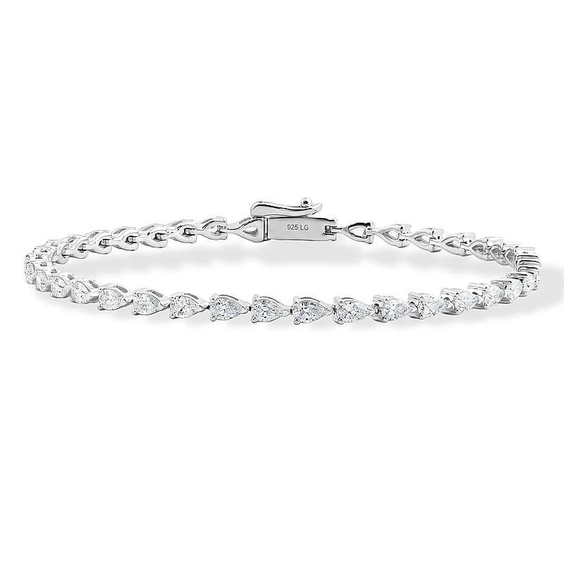 Luxuriant Lab Grown Diamond SI 3.15 ctw Bracelet in Sterling Silver (6.50 In)