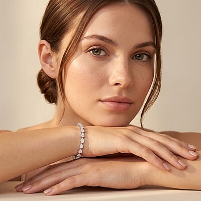 Luxuriant Lab Grown Diamond SI 3.15 ctw Bracelet in Sterling Silver (6.50 In)