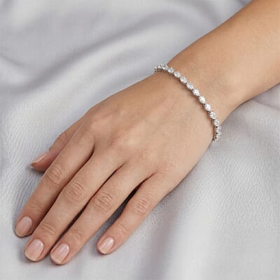 Luxuriant Lab Grown Diamond SI 3.15 ctw Bracelet in Sterling Silver (6.50 In)