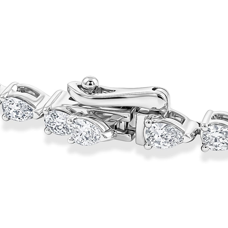 Luxuriant Lab Grown Diamond SI 3.15 ctw Bracelet in Sterling Silver (6.50 In)