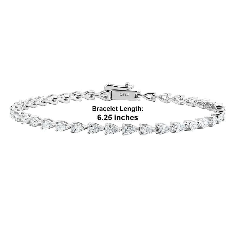 Luxuriant Lab Grown Diamond SI 3.15 ctw Bracelet in Sterling Silver (6.50 In)