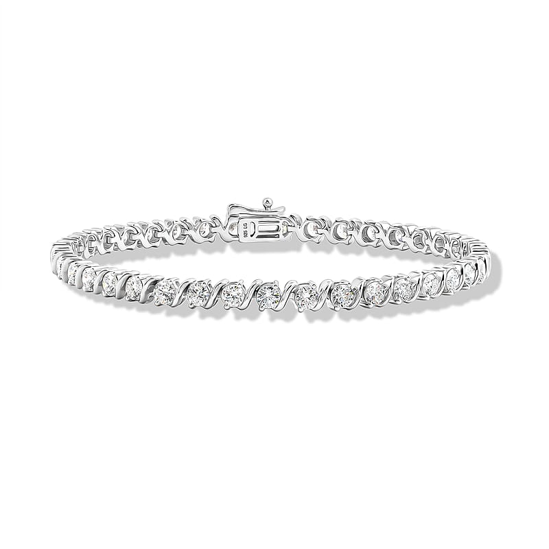 Luxuriant Lab Grown Diamond SI 4.40 ctw Bracelet in Sterling Silver (6.50 In)