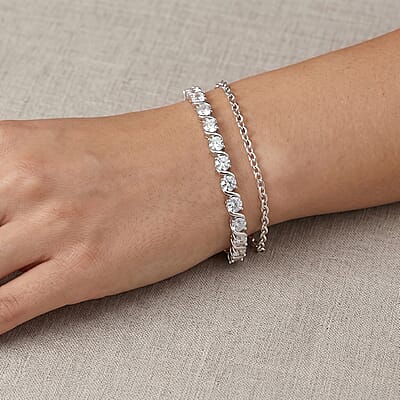Luxuriant Lab Grown Diamond SI 4.40 ctw Bracelet in Sterling Silver (6.50 In)