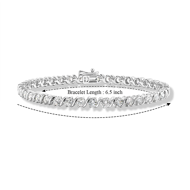 Luxuriant Lab Grown Diamond SI 4.40 ctw Bracelet in Sterling Silver (6.50 In)
