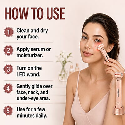 Bling Beauty Handheld Wand LED Light Therapy Wand